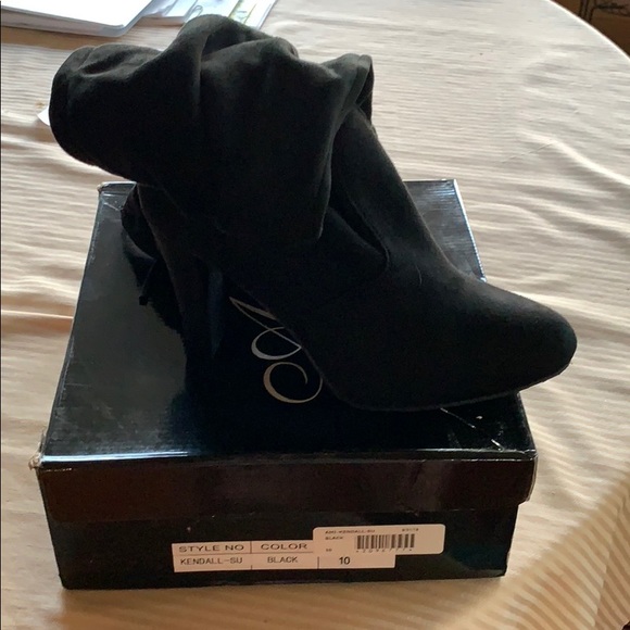 ami club Shoes - Thigh high black suede boots never worn